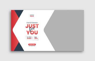 Fashion Sale web Banner, Sale social media post, Winter sale promotional web banner