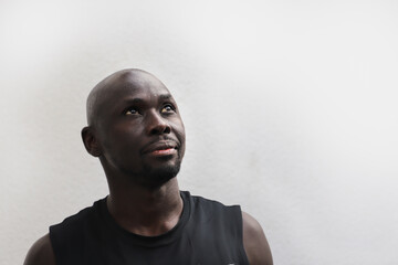 Portrait African Black Man Head Shot, West Africa 