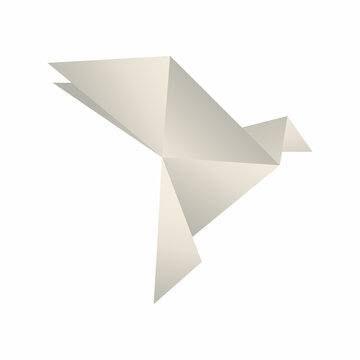 Origami bird vector isolated