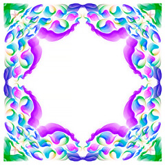 frame with flowers ornament for decor  postcard and packaging