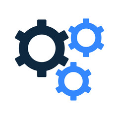 Browser, setting, gear icon. Simple editable vector illustration.