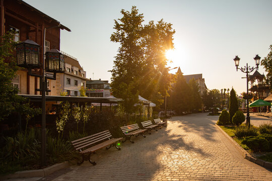 Street in Truskavets, Ukraine
