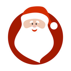 Logo Santa Claus in vector. Christmas vector illustration.