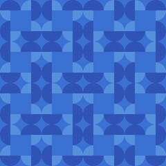 Rounded abstract seamless pattern - accent for any surfaces.