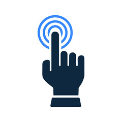 Click, hand, touch icon. Simple editable vector illustration.