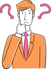 オフィスで働いている男性が疑問に思う