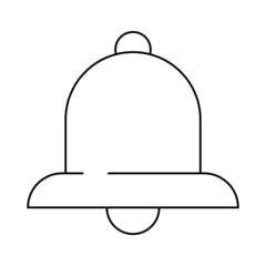 Jingle bell ringing Vector. Black and white. White background. Line drawing. 