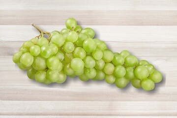 A lot of Shine fresh ripe green grapes