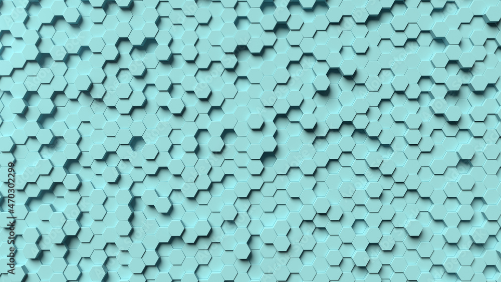 Aufkleber abstract hexagon geometric background - 3d render design