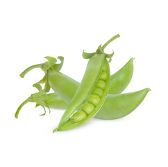  Fresh peas isolated on white background