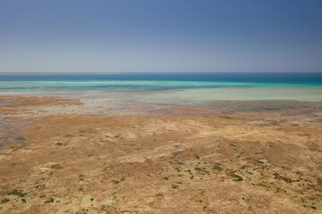 Tropical island of Zanzibar, Tanzania. Coastline, ocean and boats. Amazing nature and beautiful views