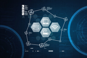 Digital Abstract technology background,2d illustration