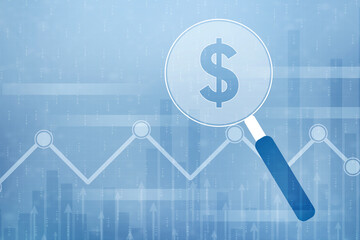 2d rendering Stock market online business concept
