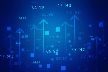 3d rendering Stock market online business concept. business Graph 