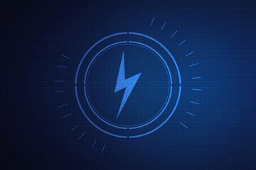 2d illustration power symbol illustration