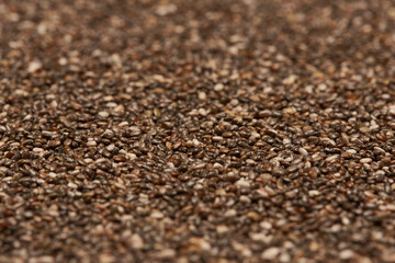 Background made of Organic natural chia seeds