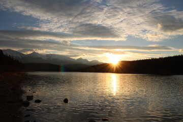 Sinking Sun, Jasper National Park, Alberta