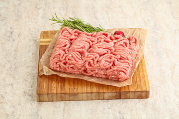 Raw beef minced meat for cooking