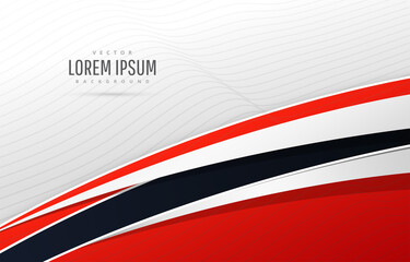 stylish red business presentation template design