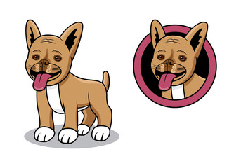 Cute dog cartoon character design illustration , suitable for your design needs, logo, illustration, animation, etc.