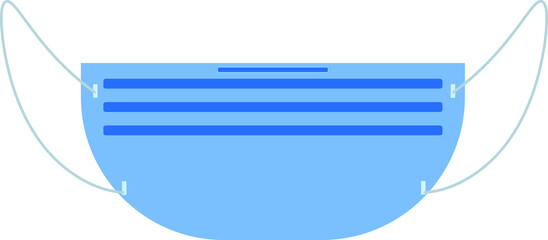 protective medical mask on a white background against the virus