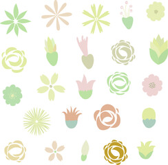 23 flower different elements for decoration