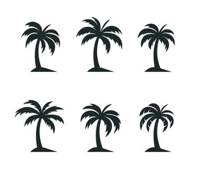Coconut tree set logo template