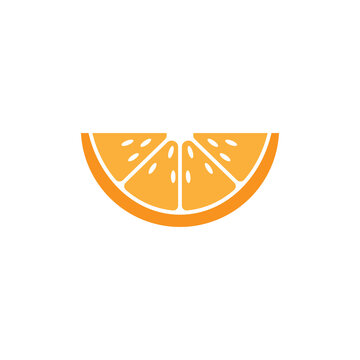 orange slice icon design template vector isolated illustration