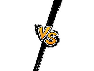 VS_筆で描いたバトルの線_対決_アメコミ風_文字