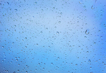 water drops on glass