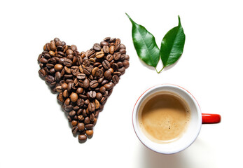 Romantic coffee and Valentine's Day