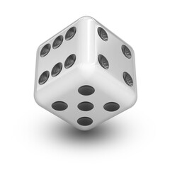 Dice on white background. 3d illustration.
