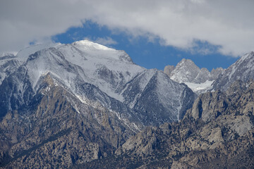 Sierra Nevada Snow covered Mountains in California