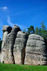 naturalna rzeźba kamienna postać, wielbłąd kamienny, camel-shaped rocks © kateej