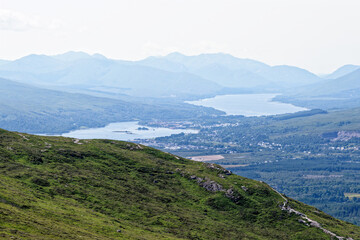 Views towards Fort William from Ben Nevis - Scotland