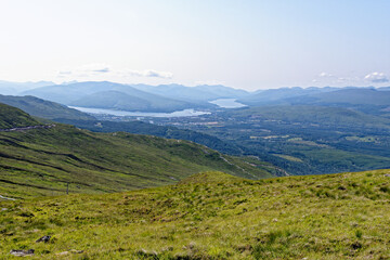 Fototapeta na wymiar Views towards Fort William from Ben Nevis - Scotland