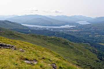 Fototapeta premium Views towards Fort William from Ben Nevis - Scotland