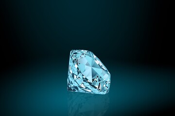Natural Swiss blue topaz gemstone setting for making jewelry. Round shape.