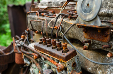 Abandoned old tin mining equipment