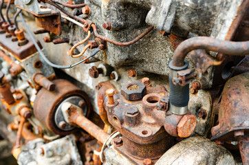 Abandoned old tin mining equipment