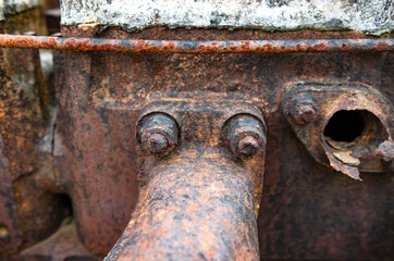 Abandoned old tin mining equipment