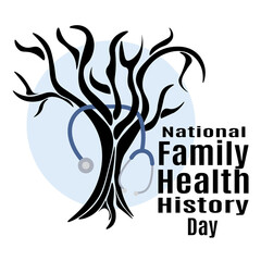 National Family Health History Day, Idea for a poster, banner, flyer or postcard on a medical theme