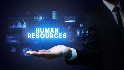 Hand of Businessman holding motivational message