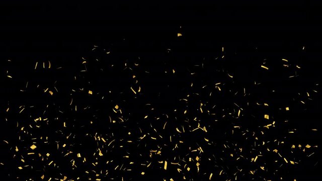 3 Different Gold Confetti Pack with Alpha Channel Prores 4444.