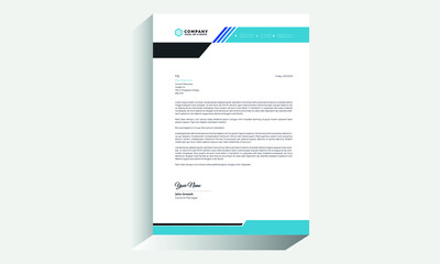 Professional and modern corporate letterhead template Vector