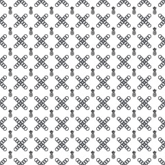 Vector seamless Pineapple pattern EPS. Modern stylish texture SVG. Geometric striped ornament. Monochrome linear braids. Black and White Pineapple Pattern