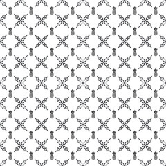 Fototapeta premium Vector seamless Pineapple pattern EPS. Modern stylish texture SVG. Geometric striped ornament. Monochrome linear braids. Black and White Pineapple Pattern