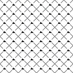 Vector seamless Mountain pattern EPS. Modern stylish texture SVG. Geometric striped ornament. Monochrome linear braids. Black and White Mountain Pattern