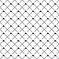 Vector seamless Mountain pattern EPS. Modern stylish texture SVG. Geometric striped ornament. Monochrome linear braids. Black and White Mountain Pattern