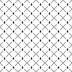 Vector seamless Tulip pattern EPS. Modern stylish texture SVG. Geometric striped ornament. Monochrome linear braids. Black and White Tulip Pattern